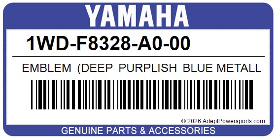 Yamaha 1WD-F8328-A0-00 Emblem (Deep Purplish Blue Metallic C)