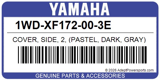 Yamaha 1WD-XF172-00-3E Cover, Side, 2, (Pastel, Dark, Gray)