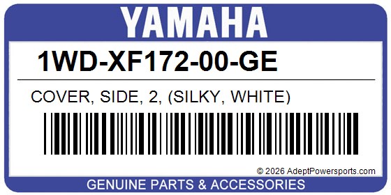 Yamaha 1WD-XF172-00-GE Cover, Side, 2, (Silky, White)