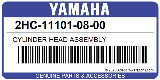 Yamaha 2HC-11101-08-00 Cylinder Head Assembly