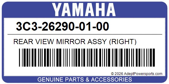 Yamaha 3C3-26290-01-00 Rear View Mirror Assy (Right)