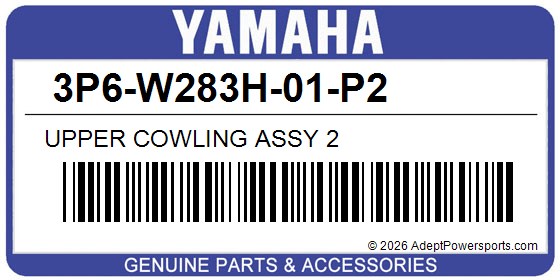 Yamaha 3P6-W283H-01-P2 Upper Cowling Assy 2