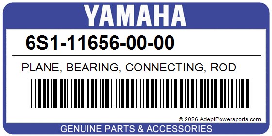 Yamaha 6S1-11656-00-00 Plane, Bearing, Connecting, Rod