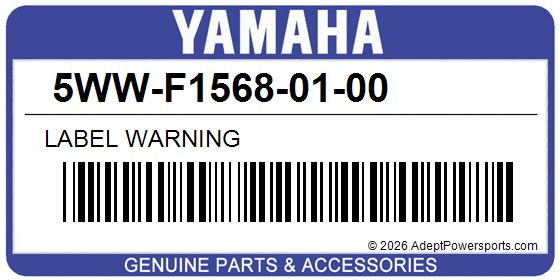 Yamaha 5WW-F1568-01-00 Label Warning