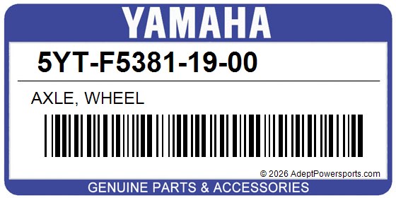Yamaha 5YT-F5381-19-00 Axle, Wheel