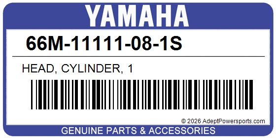 Yamaha 66M-11111-08-1S Head, Cylinder, 1