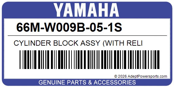 Yamaha 66M-W009B-05-1S Cylinder Block Assy (With Reli