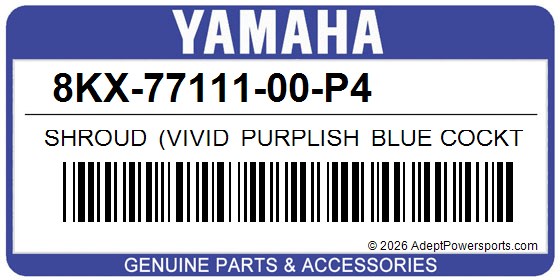 Yamaha 8KX-77111-00-P4 Shroud (Vivid Purplish Blue Cocktail 5)