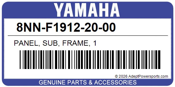Yamaha 8NN-F1912-20-00 Panel, Sub, Frame, 1