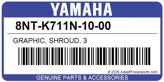 Yamaha 8NT-K711N-10-00 Graphic, Shroud, 3