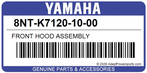 Yamaha 8NT-K7120-10-00 Front Hood Assembly