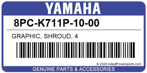 Yamaha 8PC-K711P-10-00 Graphic, Shroud, 4
