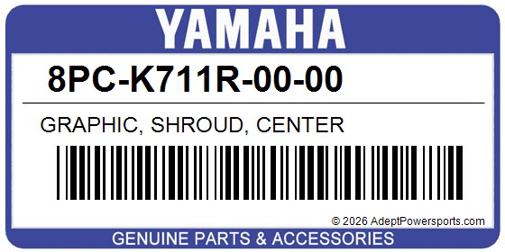 Yamaha 8PC-K711R-00-00 Graphic, Shroud, Center