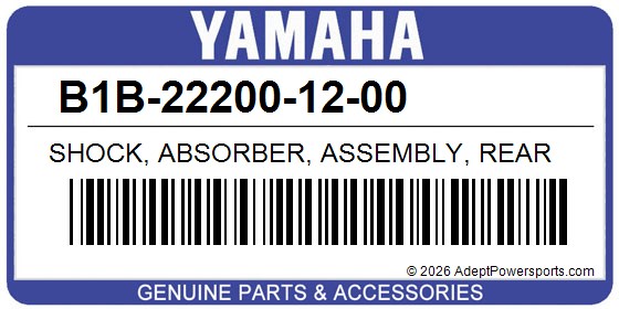Yamaha B1B-22200-12-00 Shock, Absorber, Assembly, Rear