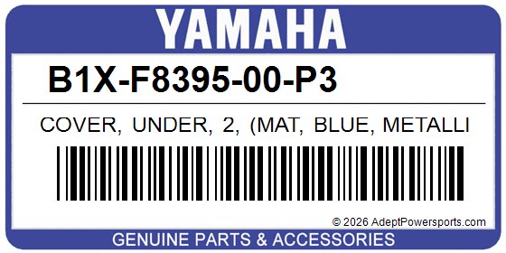 Yamaha B1X-F8395-00-P3 Cover, Under, 2, (Mat, Blue, Metallic, 3), (Deep, Purplish, Blue, Metallic, C)