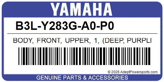 Yamaha B3L-Y283G-A0-P0 Body, Front, Upper, 1, (Deep, Purplish, Blue, Metallic, C)
