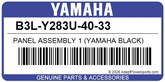 Yamaha B3L-Y283U-40-33 Panel Assembly 1 (Yamaha Black)