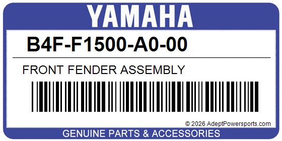 Yamaha B4F-F1500-A0-00 Front Fender Assembly