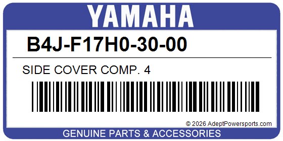 Yamaha B4J-F17H0-30-00 Side Cover Comp. 4