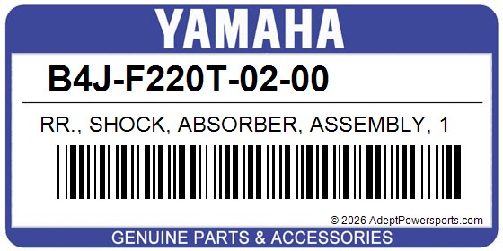 Yamaha B4J-F220T-02-00 Rr., Shock, Absorber, Assembly, 1