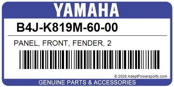 Yamaha B4J-K819M-60-00 Panel, Front, Fender, 2