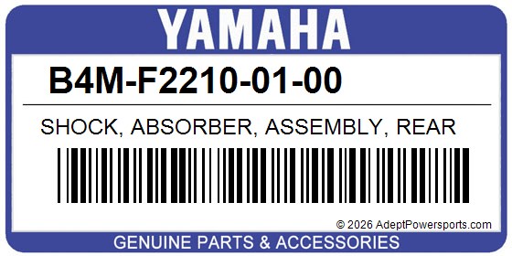 Yamaha B4M-F2210-01-00 Shock, Absorber, Assembly, Rear