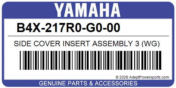 Yamaha B4X-217R0-G0-00 Side Cover Insert Assembly 3 (Wg)
