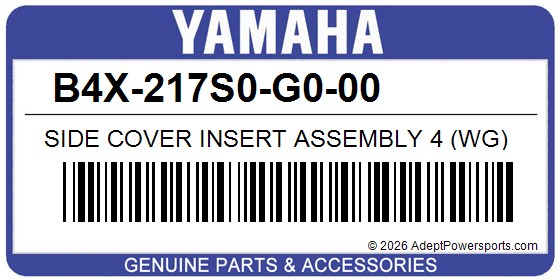 Yamaha B4X-217S0-G0-00 Side Cover Insert Assembly 4 (Wg)
