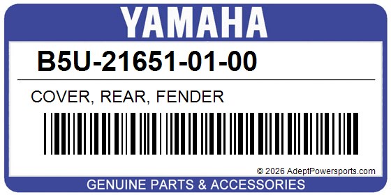 Yamaha B5U-21651-01-00 Cover, Rear, Fender