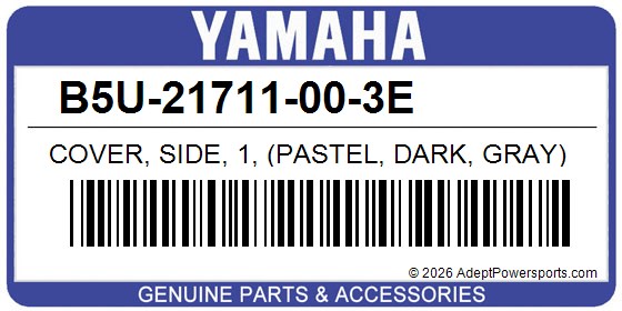 Yamaha B5U-21711-00-3E Cover, Side, 1, (Pastel, Dark, Gray)