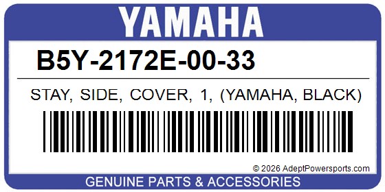 Yamaha B5Y-2172E-00-33 Stay, Side, Cover, 1, (Yamaha, Black), (Pastel, Dark, Gray)