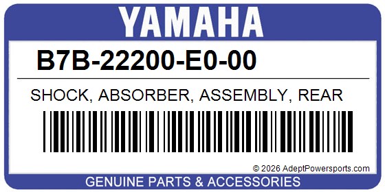 Yamaha B7B-22200-E0-00 Shock, Absorber, Assembly, Rear