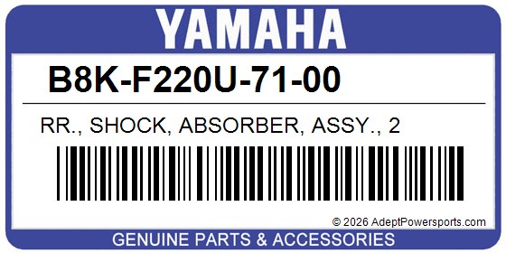 Yamaha B8K-F220U-71-00 Rr., Shock, Absorber, Assy., 2