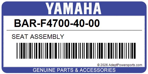 Yamaha BAR-F4700-40-00 Seat Assembly