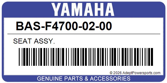 Yamaha BAS-F4700-02-00 Seat Assy.