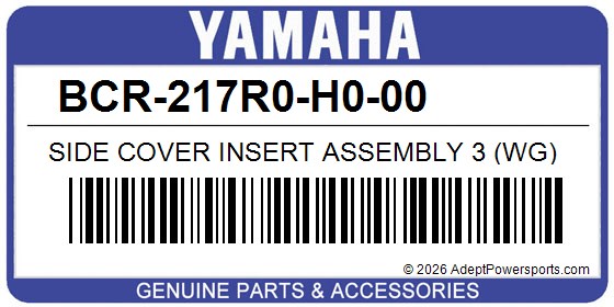 Yamaha BCR-217R0-H0-00 Side Cover Insert Assembly 3 (Wg)