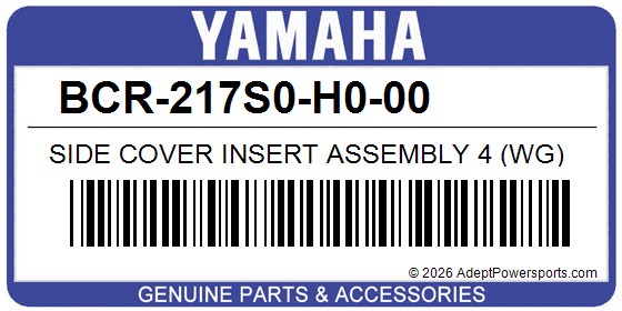 Yamaha BCR-217S0-H0-00 Side Cover Insert Assembly 4 (Wg)