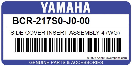Yamaha BCR-217S0-J0-00 Side Cover Insert Assembly 4 (Wg)