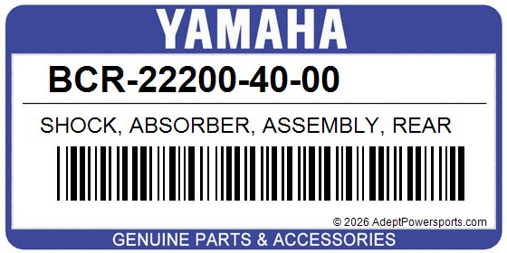 Yamaha BCR-22200-40-00 Shock, Absorber, Assembly, Rear