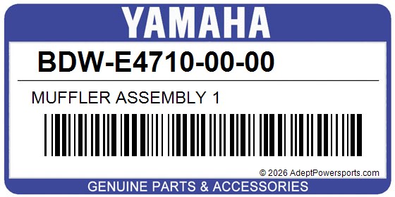 Yamaha BDW-E4710-00-00 Muffler Assembly 1