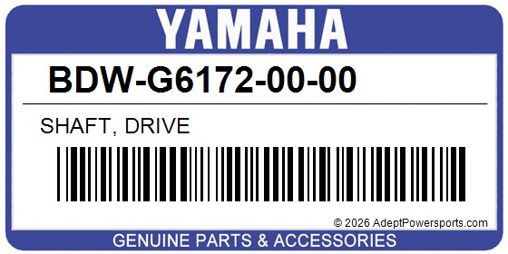 Yamaha BDW-G6172-00-00 Shaft, Drive