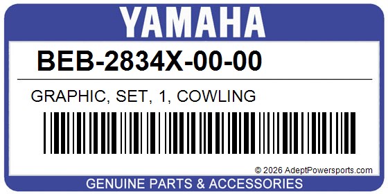 Yamaha BEB-2834X-00-00 Graphic, Set, 1, Cowling