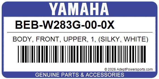 Yamaha BEB-W283G-00-0X Body, Front, Upper, 1, (Silky, White)