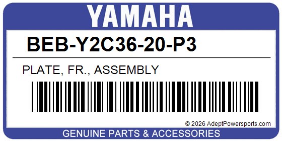 Yamaha BEB-Y2C36-20-P3 Plate, Fr., Assembly