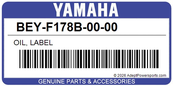 Yamaha BEY-F178B-00-00 Oil, Label