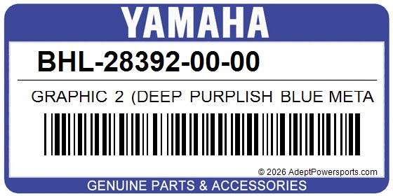 Yamaha BHL-28392-00-00 Graphic 2 (Deep Purplish Blue Metallic C)