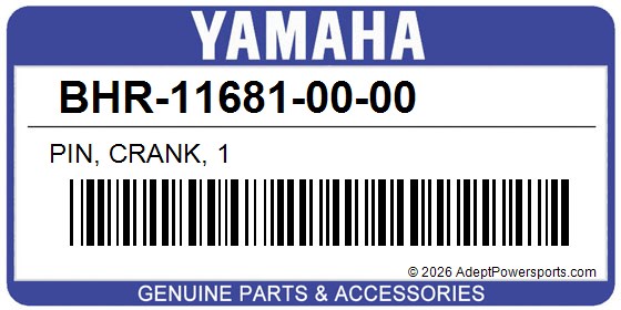 Yamaha BHR-11681-00-00 Pin, Crank, 1