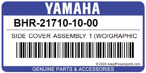 Yamaha BHR-21710-10-00 Side Cover Assembly 1 (Wo/Graphic)