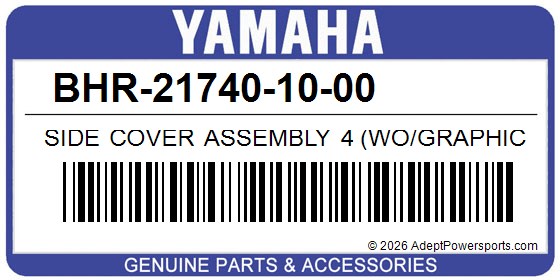Yamaha BHR-21740-10-00 Side Cover Assembly 4 (Wo/Graphic)