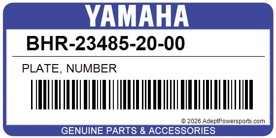 Yamaha BHR-23485-20-00 Plate, Number
